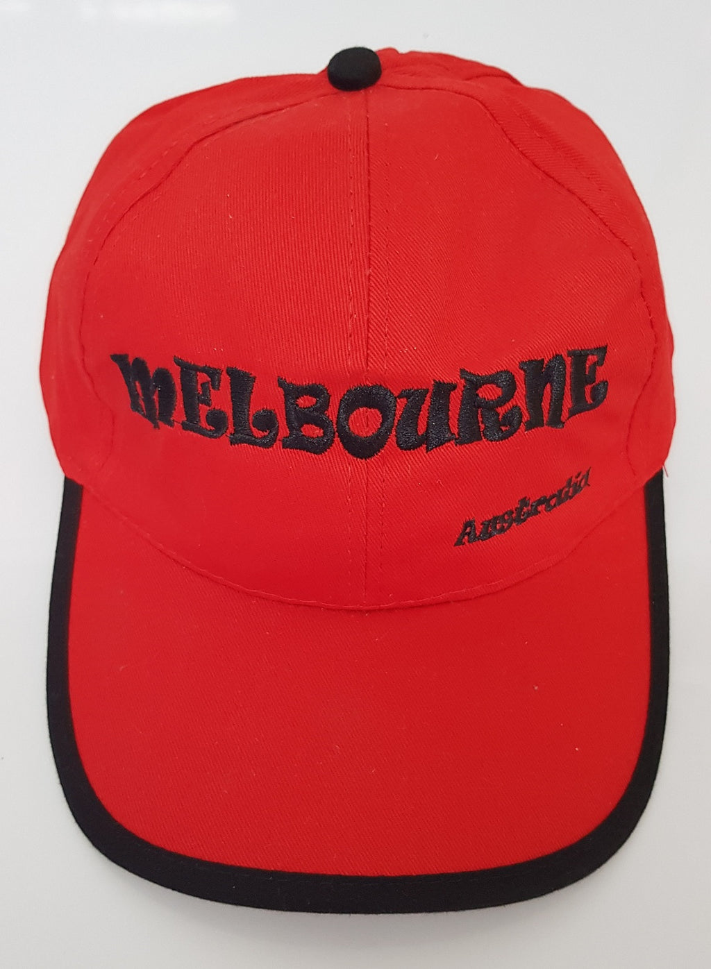 UNISEX MEN'S LADIES AUSTRALIAN SOUVENIR CAPS HATS EMBROIDERED RED & BLACK MELBOURNE