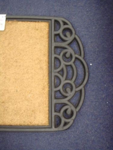 DOOR MAT CLASSIC STYLE NATURAL COIR WITH RUBBER DECORATIVE SIDES DOORMAT