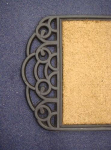 DOOR MAT CLASSIC STYLE NATURAL COIR WITH RUBBER DECORATIVE SIDES DOORMAT