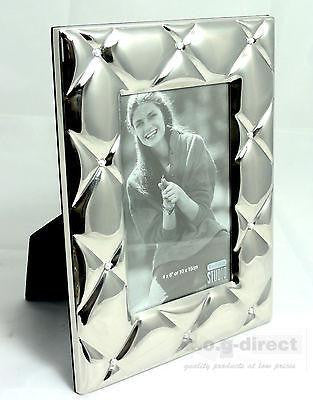 WHITEHILL STUDIO COCO PHOTO FRAME 4 X 6 LIGHT SILVER PLATED WITH PEARL ACCENTS