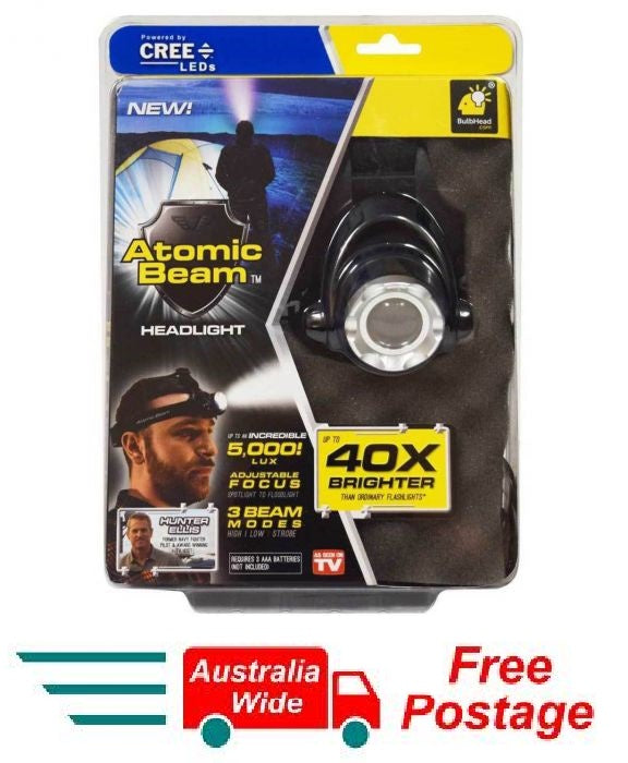 Atomic Beam 40X Brighter Headlight LEDs With Strap As Seen On TV