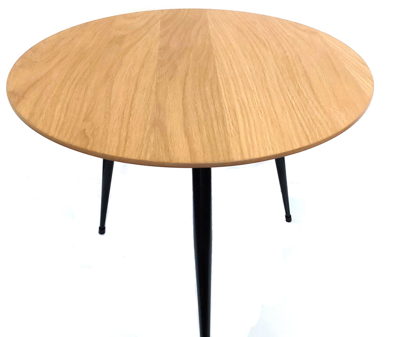 Solid Wooden Side Table Coffee Bedside Round Metal Legs Home Furinature Wood High Quality
